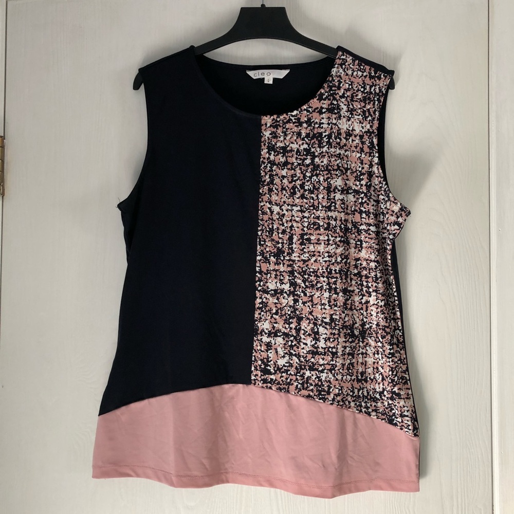 Colour block shell blouse